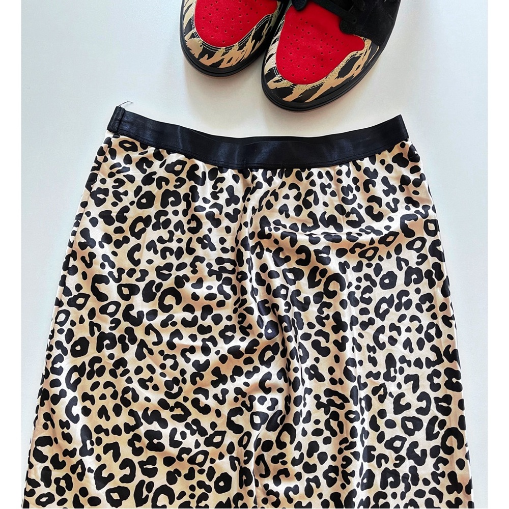 Leopard print Silk Skirt
